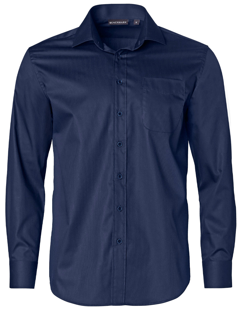 [M7110L] Men's Dobby Striped Taped L/S Shirt