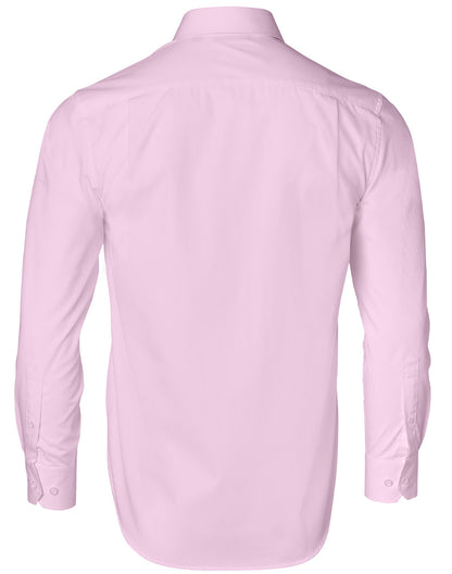 [M7110L] Men's Dobby Striped Taped L/S Shirt