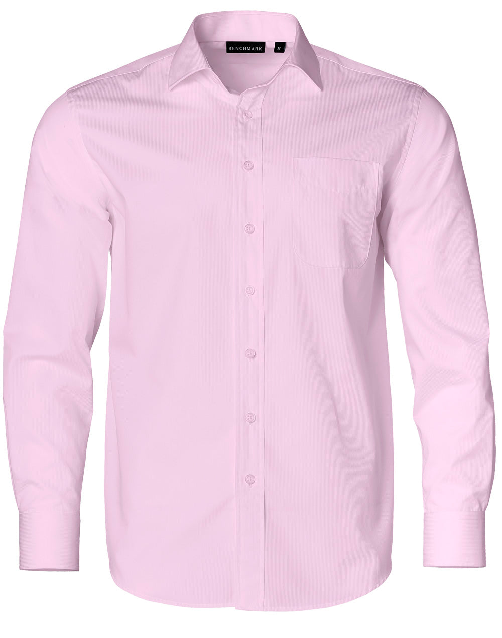 [M7110L] Men's Dobby Striped Taped L/S Shirt