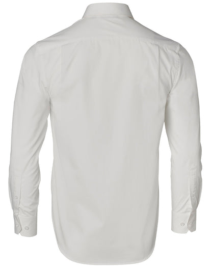 [M7110L] Men's Dobby Striped Taped L/S Shirt