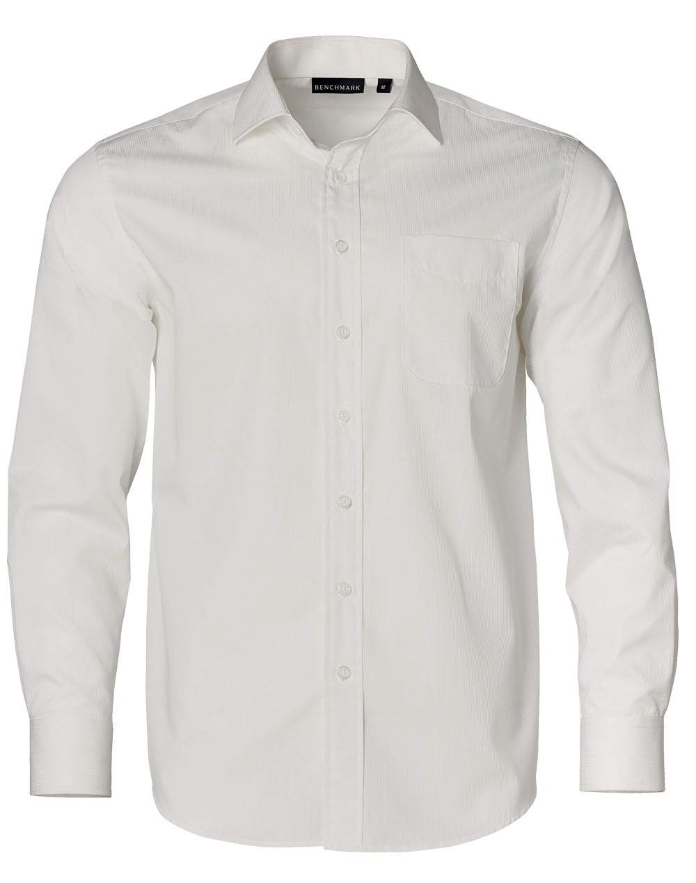 [M7110L] Men's Dobby Striped Taped L/S Shirt