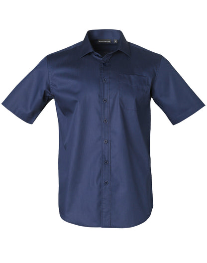 [M7110S] Men's Dobby Striped Taped S/S Shirt