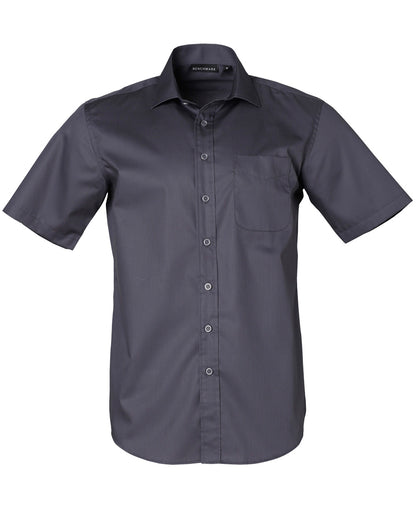 [M7110S] Men's Dobby Striped Taped S/S Shirt
