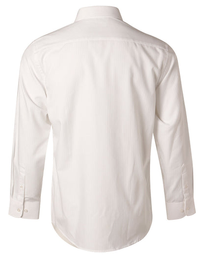 [M7112] Men's Mini Herringbone Long Sleeve Shirt