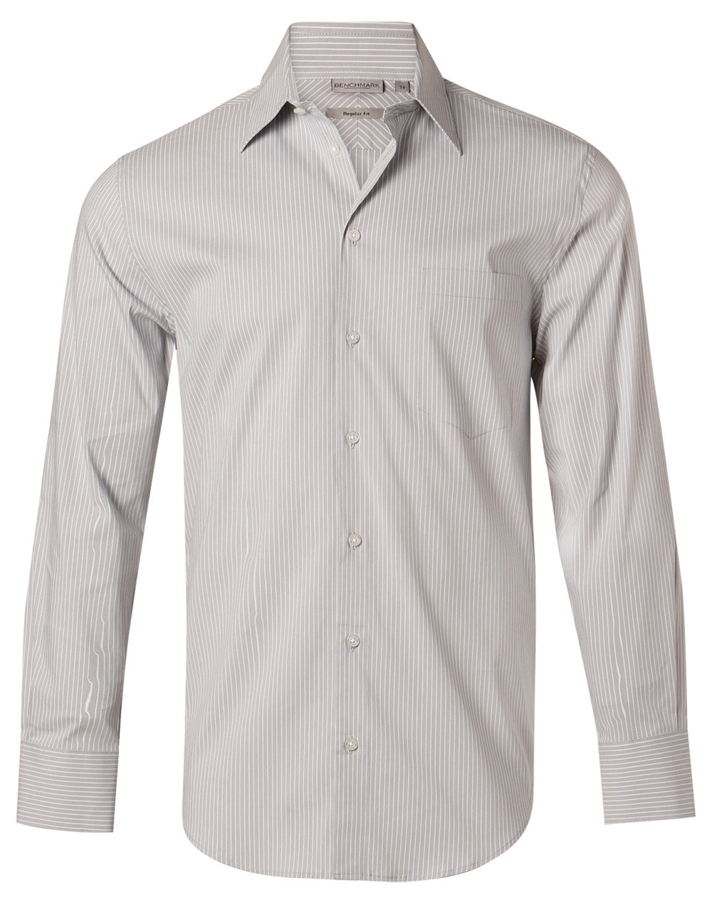 [M7200L] Men's Ticking Stripe L/S Shirt
