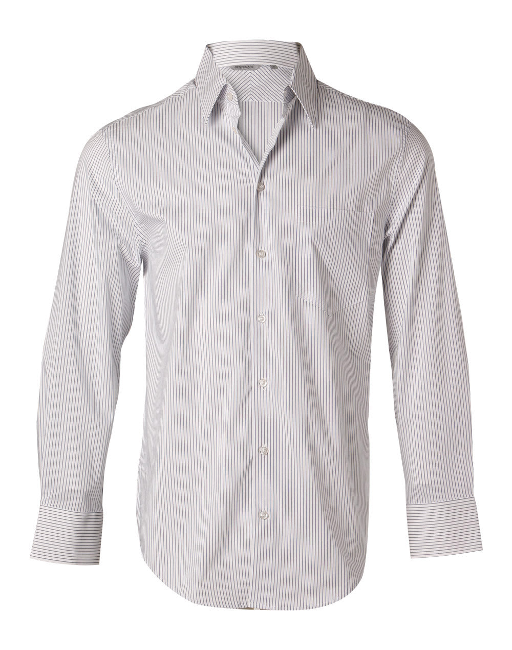 [M7200L] Men's Ticking Stripe L/S Shirt