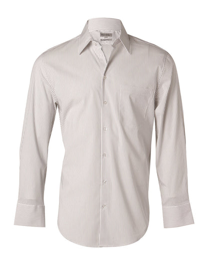 [M7200L] Men's Ticking Stripe L/S Shirt