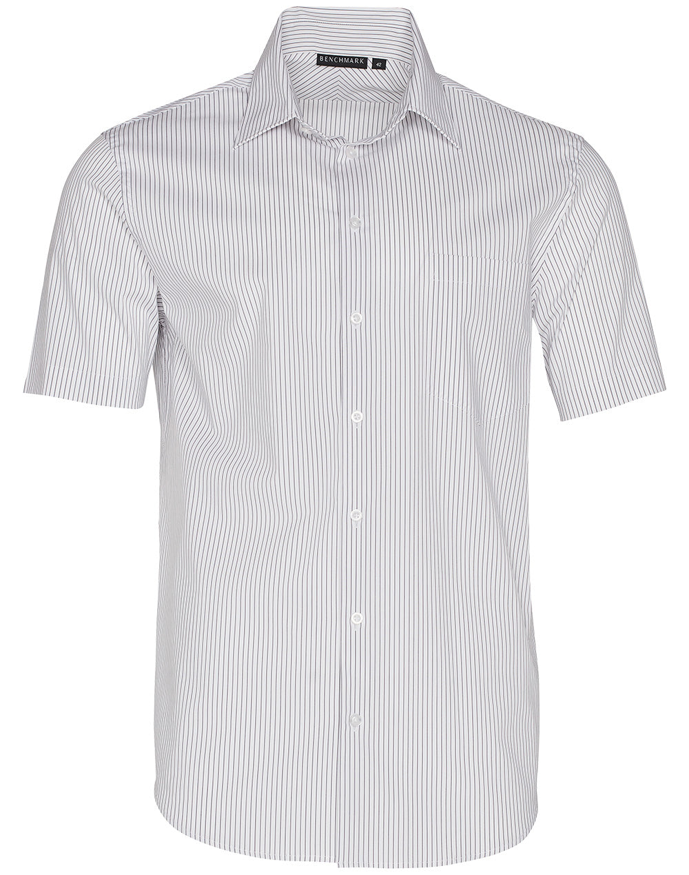 [M7200S] Men's Ticking Stripe S/S Shirt