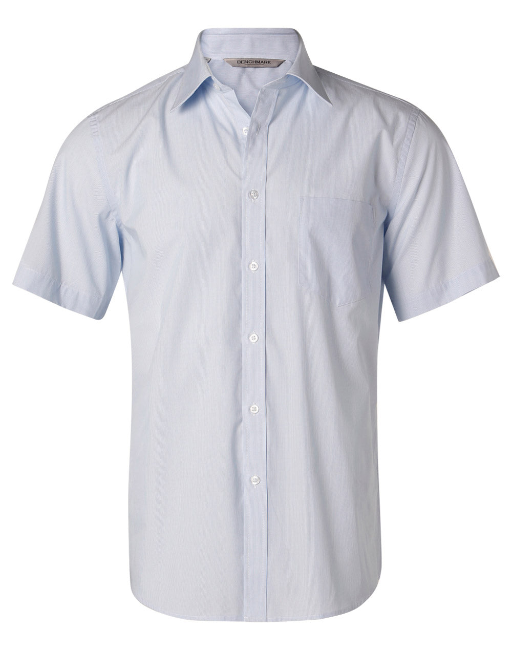 [M7211] Men's Fine Stripe S/S Shirt