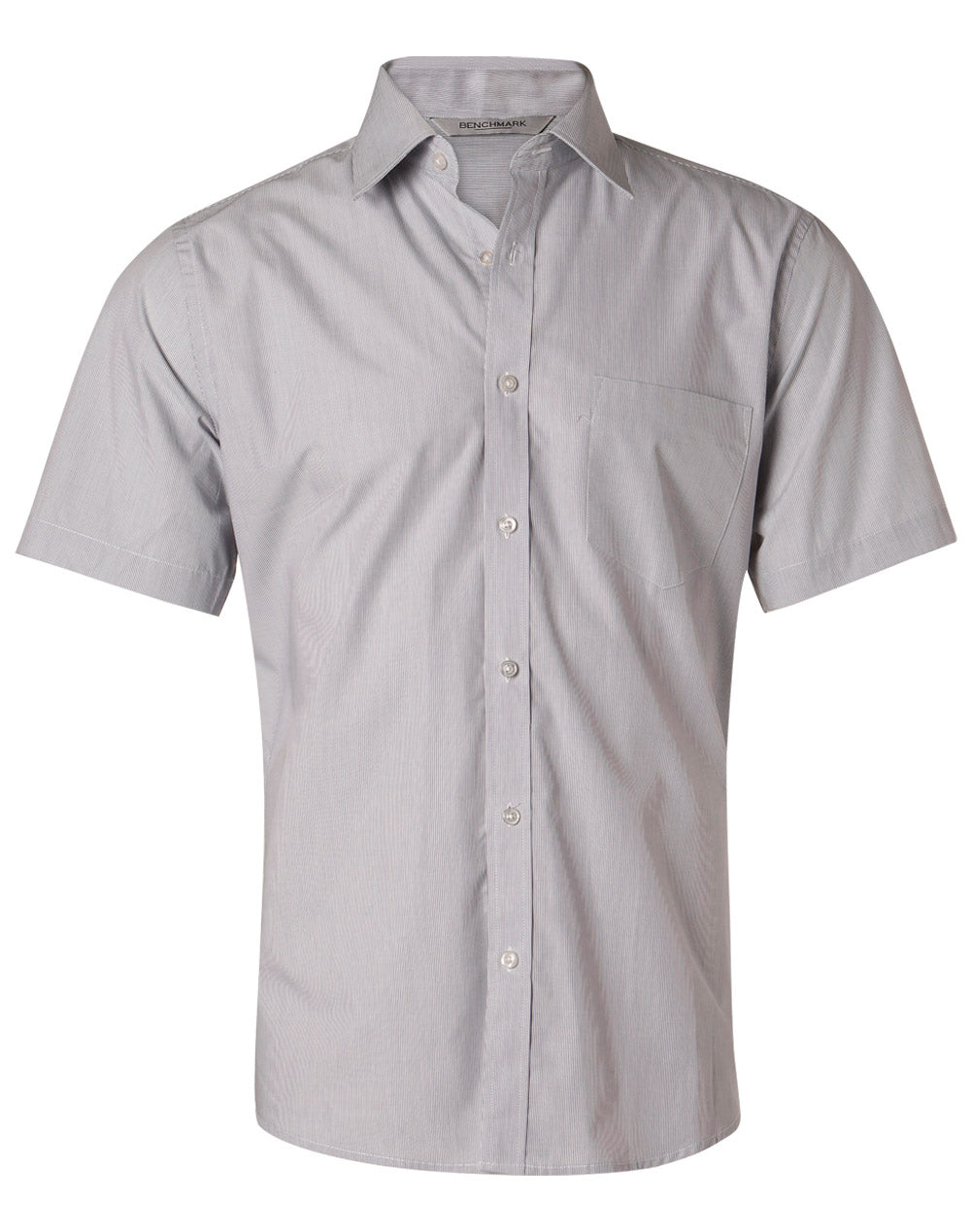 [M7211] Men's Fine Stripe S/S Shirt