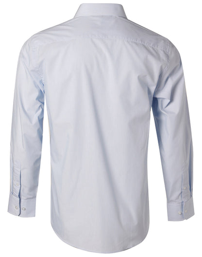 [M7212] Men's Fine Stripe Long Sleeve Shirt