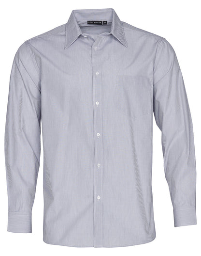 [M7212] Men's Fine Stripe Long Sleeve Shirt
