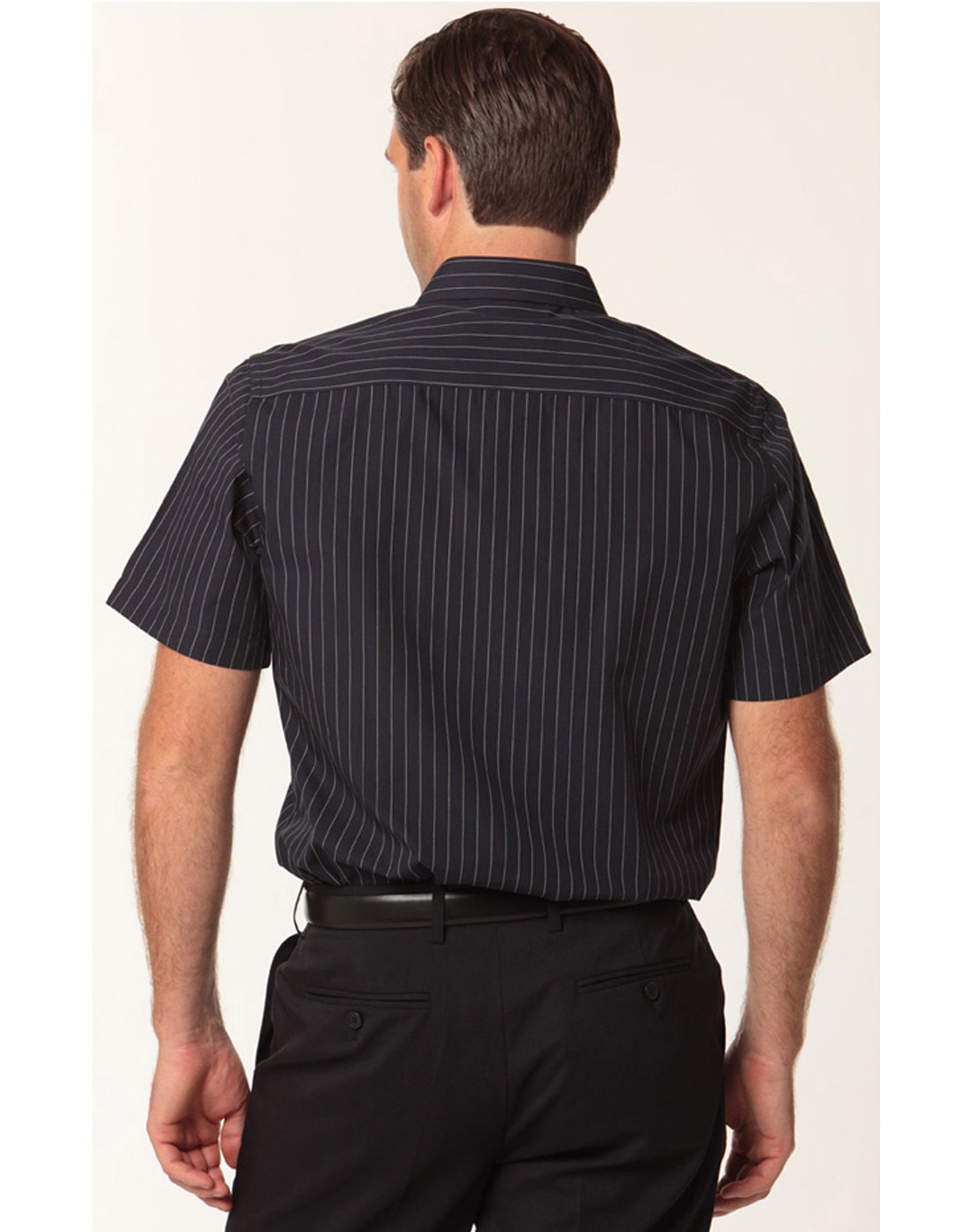 [M7221] Men's Pin Stripe Short Sleeve Shirt