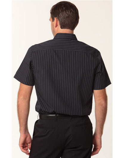 [M7221] Men's Pin Stripe Short Sleeve Shirt