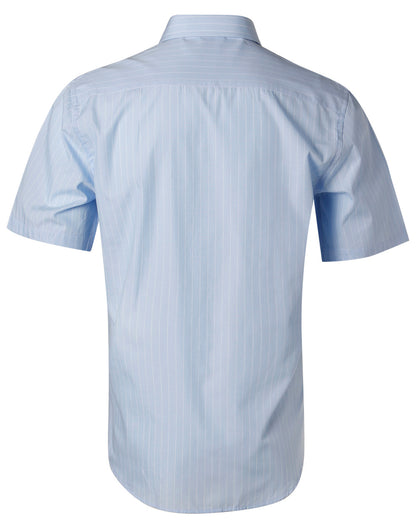 [M7221] Men's Pin Stripe Short Sleeve Shirt