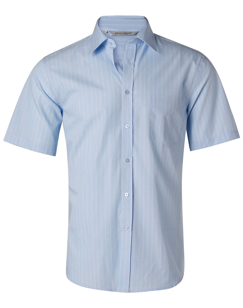 [M7221] Men's Pin Stripe Short Sleeve Shirt