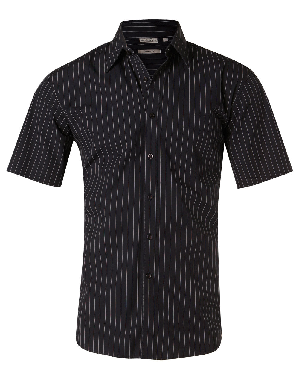 [M7221] Men's Pin Stripe Short Sleeve Shirt