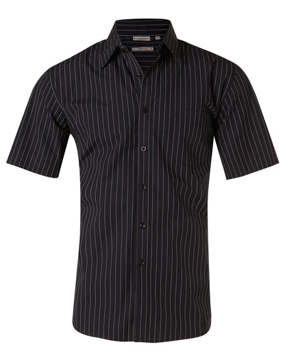[M7221] Men's Pin Stripe Short Sleeve Shirt