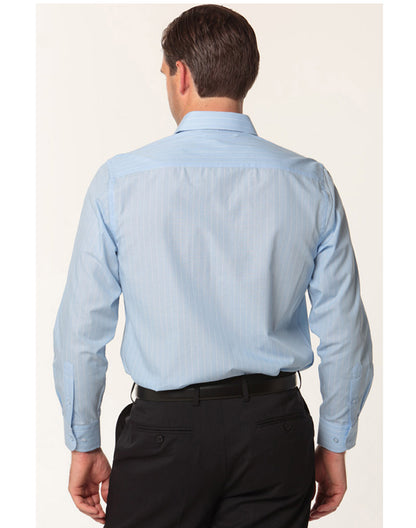 [M7222] Men's Pin Stripe Long Sleeve Shirt