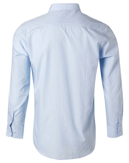 [M7222] Men's Pin Stripe Long Sleeve Shirt