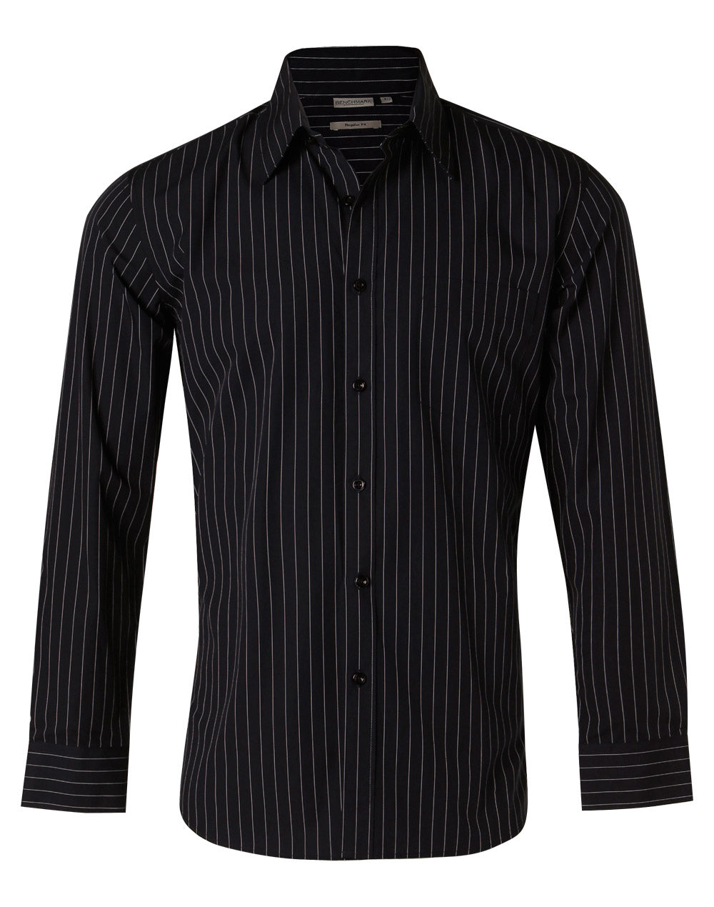 [M7222] Men's Pin Stripe Long Sleeve Shirt