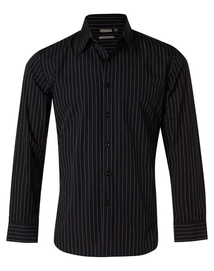 [M7222] Men's Pin Stripe Long Sleeve Shirt