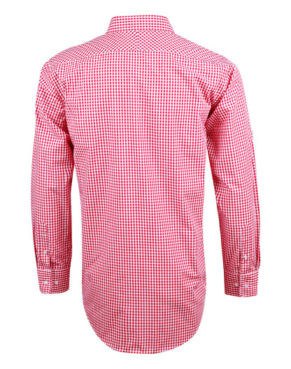 [M7300L] Men's Gingham Check Roll-up L/S Shirt
