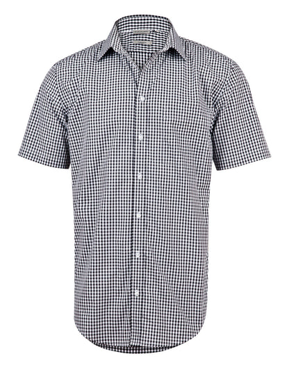 [M7300S] Men's Gingham Check S/S Shirt