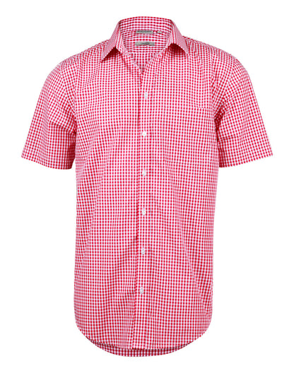 [M7300S] Men's Gingham Check S/S Shirt