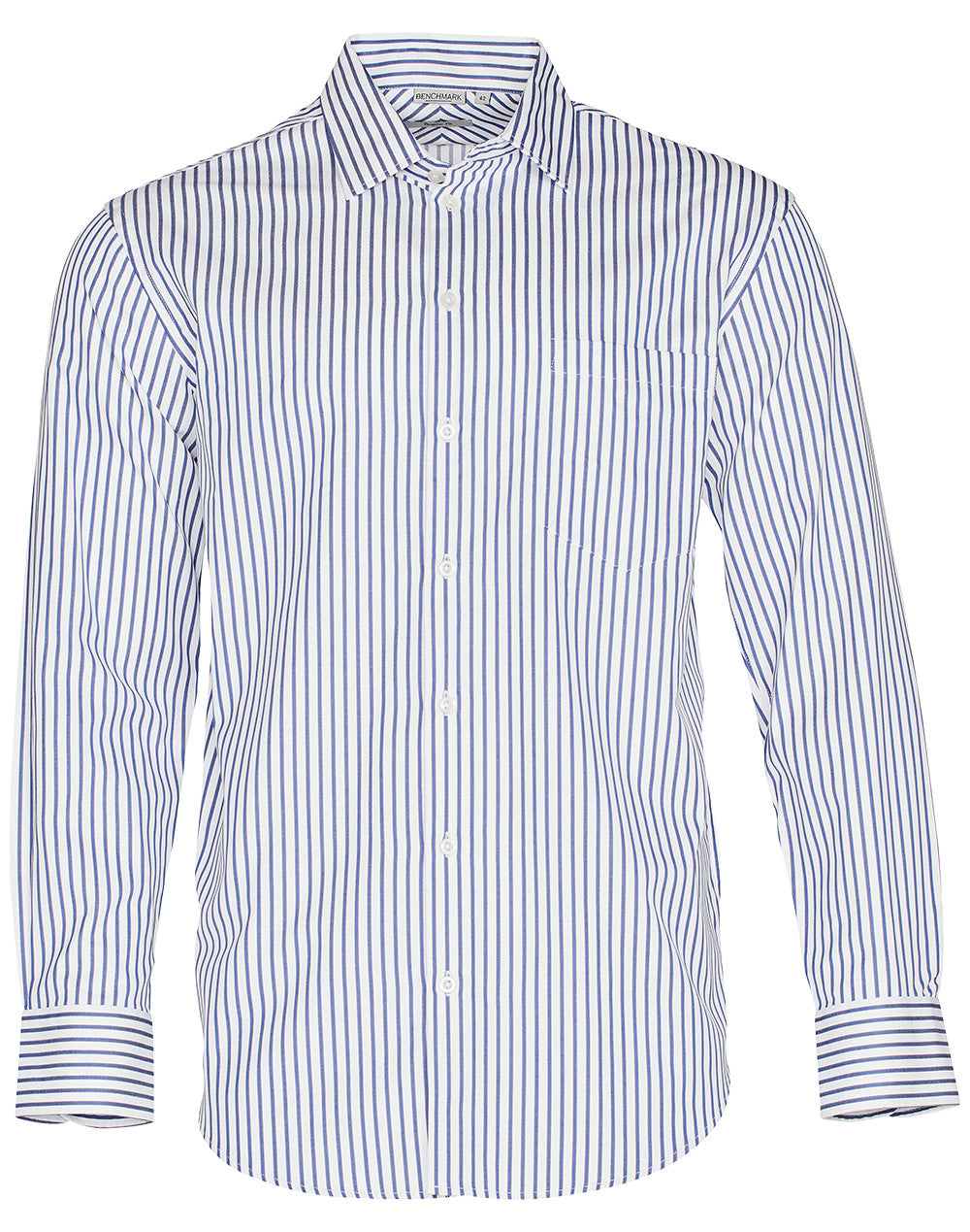 [M7310L] Men’s Sateen Stripe L/S Shirt