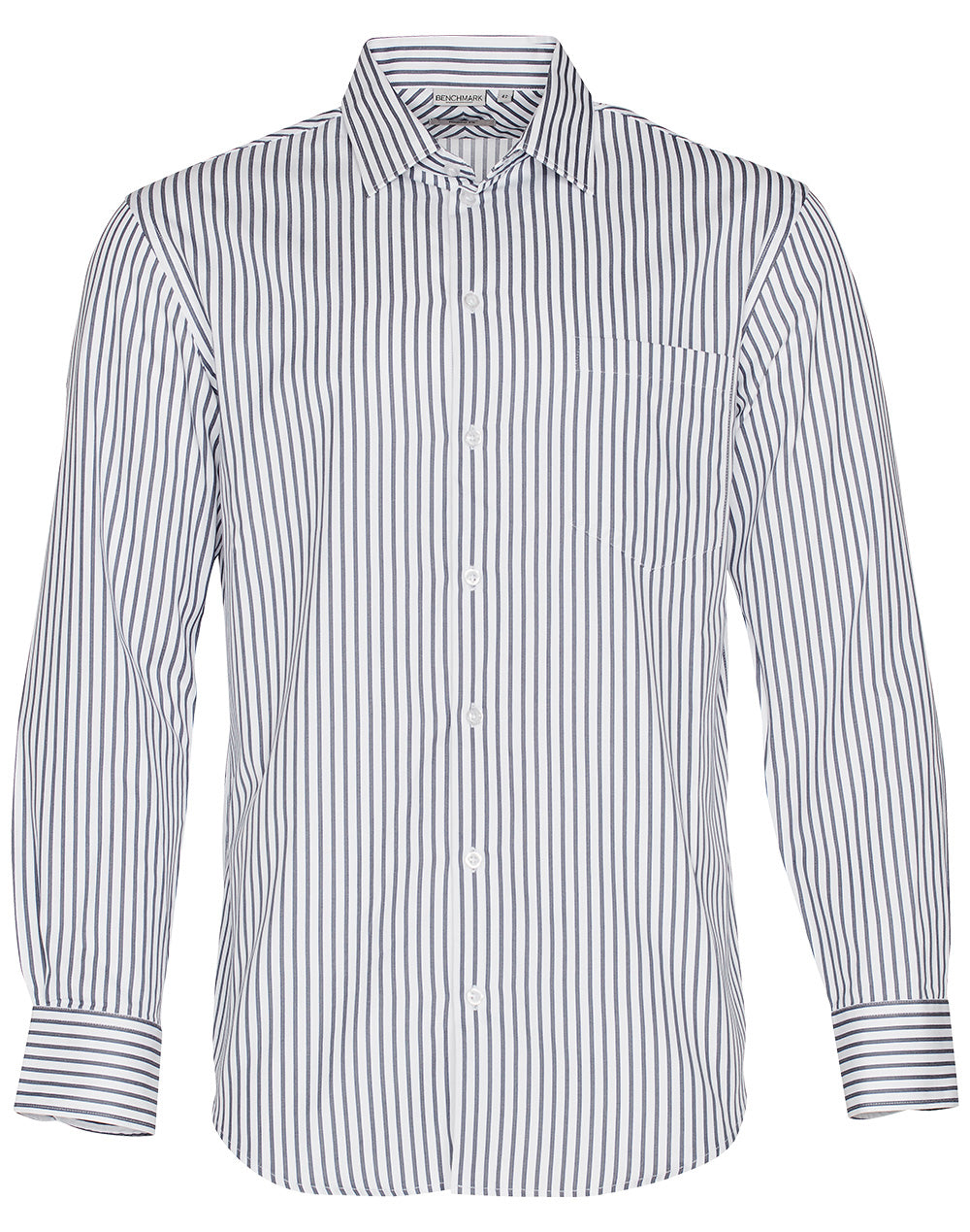[M7310L] Men’s Sateen Stripe L/S Shirt
