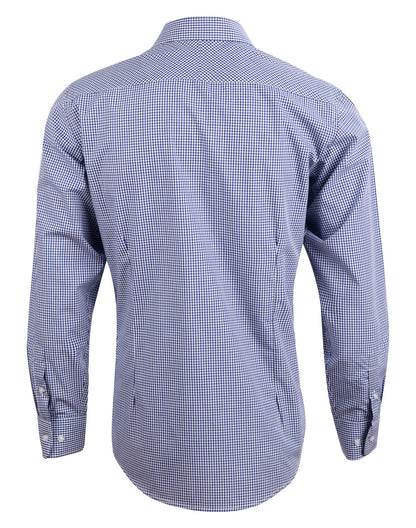[M7320L] Men's Two Tone Check L/S Shirt