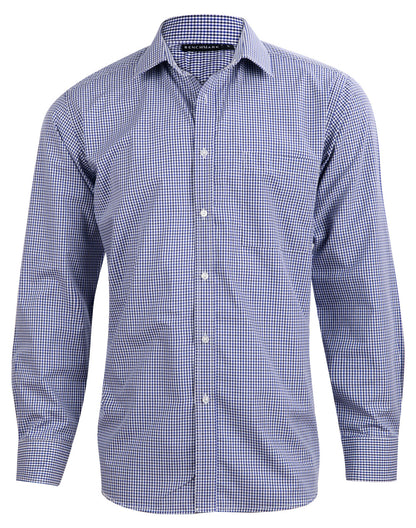 [M7320L] Men's Two Tone Check L/S Shirt