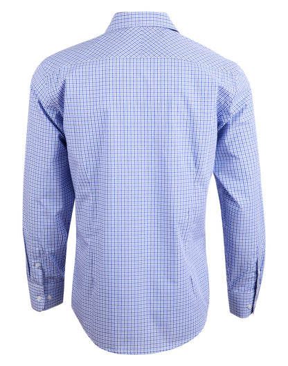 [M7320L] Men's Two Tone Check L/S Shirt