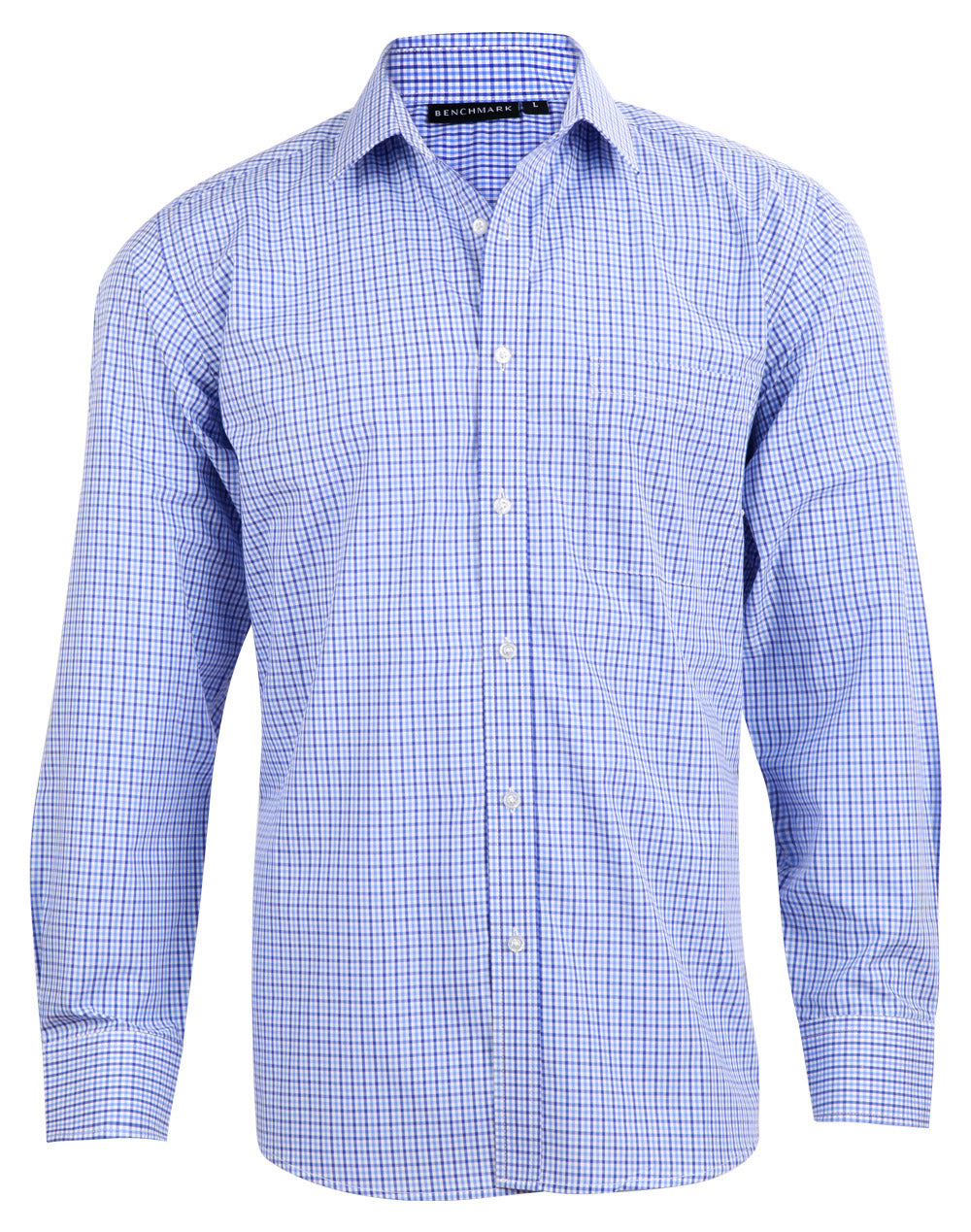 [M7320L] Men's Two Tone Check L/S Shirt