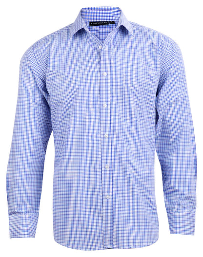 [M7320L] Men's Two Tone Check L/S Shirt