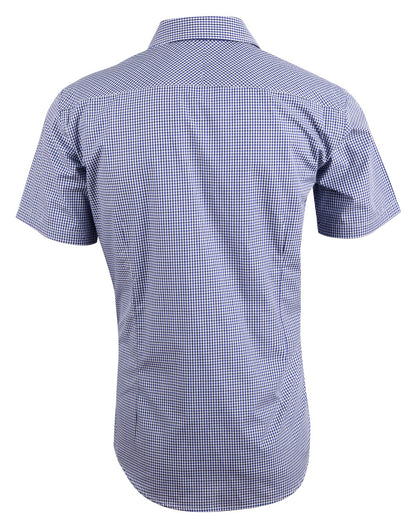 [M7320S] Men's Two Tone Check S/S Shirt
