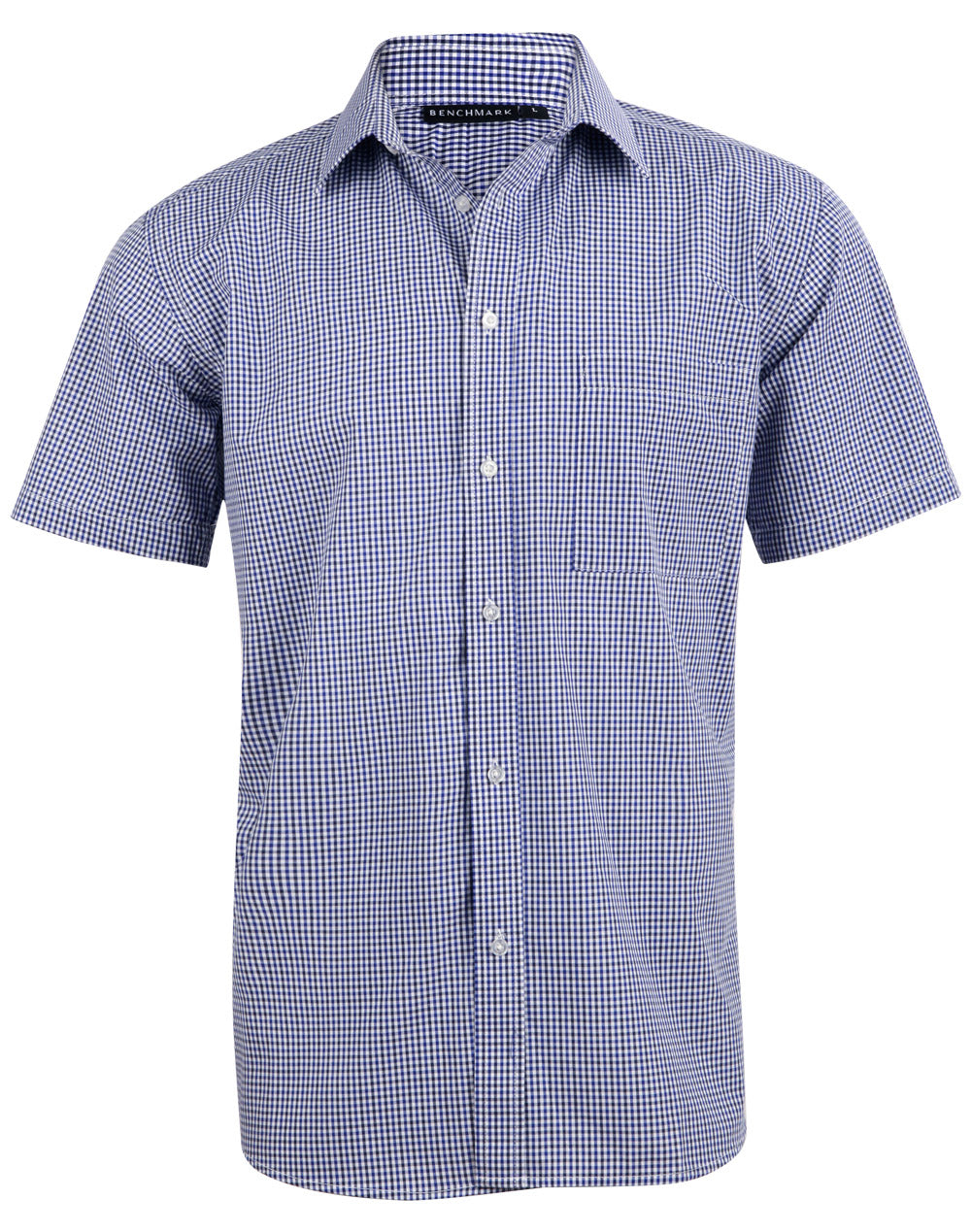 [M7320S] Men's Two Tone Check S/S Shirt
