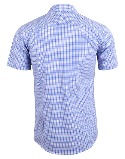 [M7320S] Men's Two Tone Check S/S Shirt