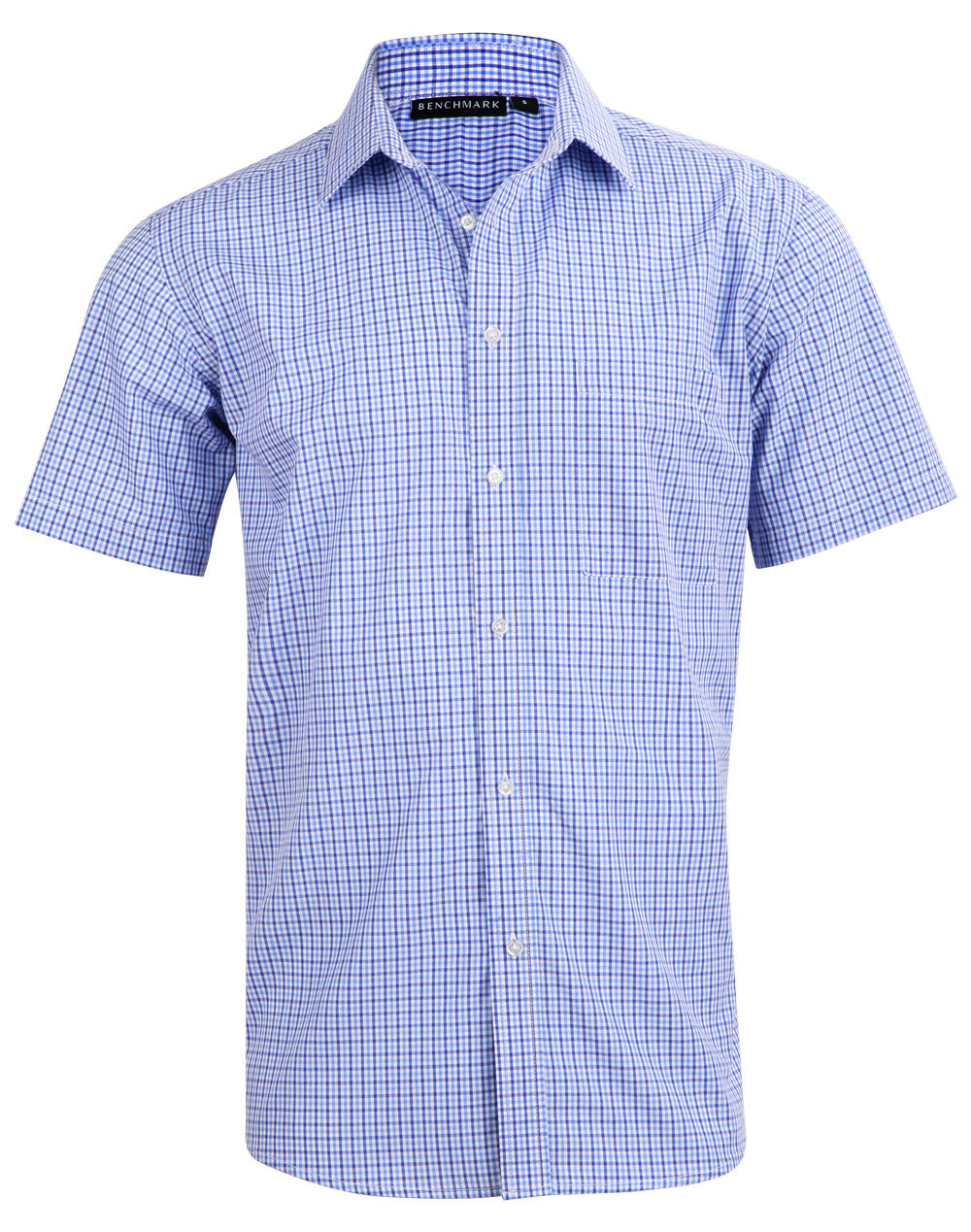 [M7320S] Men's Two Tone Check S/S Shirt