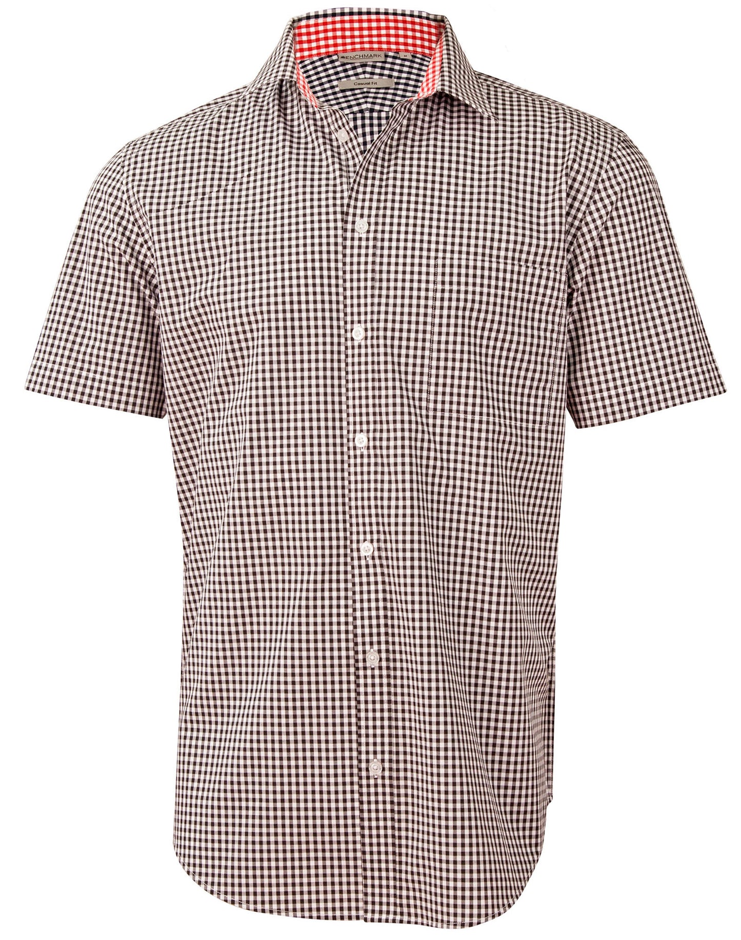 [M7330S] Men's Gingham Check S/S Shirt