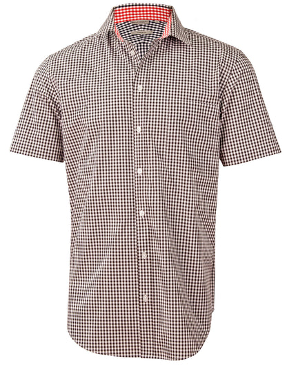 [M7330S] Men's Gingham Check S/S Shirt