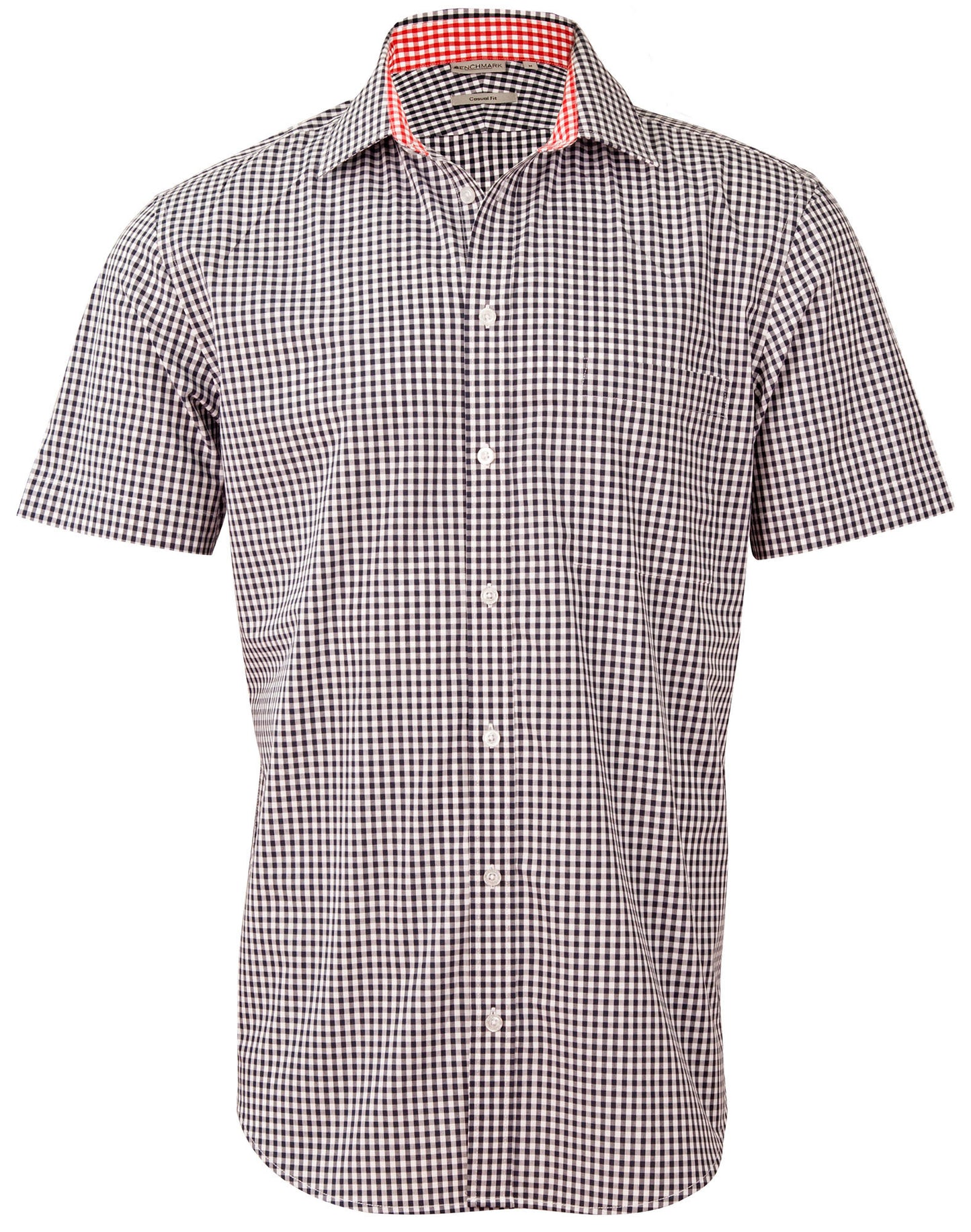 [M7330S] Men's Gingham Check S/S Shirt