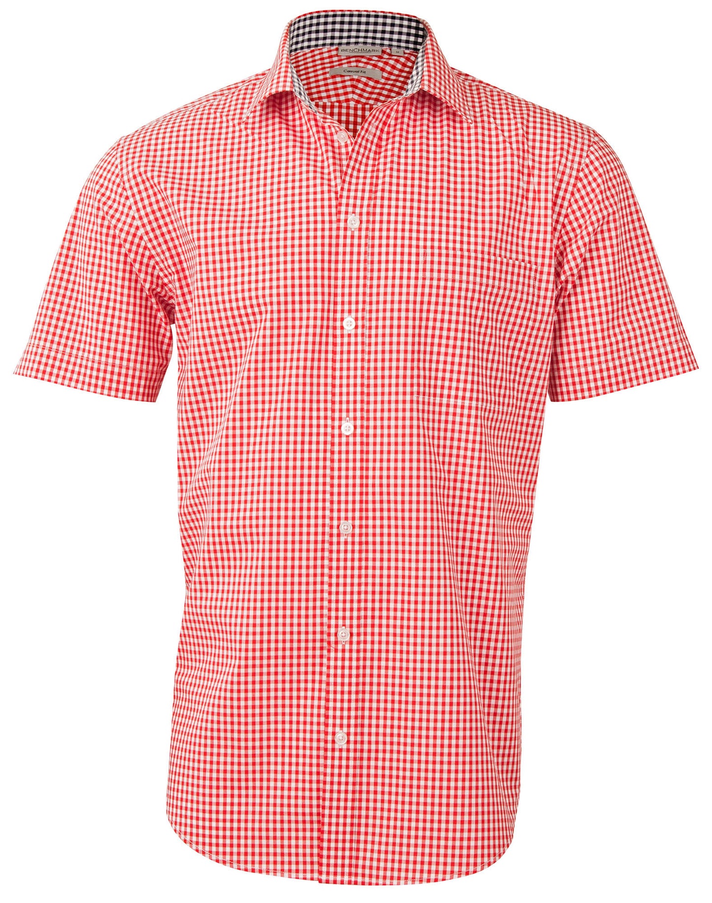 [M7330S] Men's Gingham Check S/S Shirt