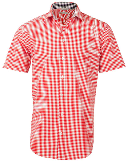 [M7330S] Men's Gingham Check S/S Shirt