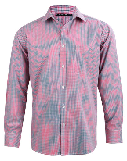 [M7340L] Men's Two Tone Mini Check L/S Shirt