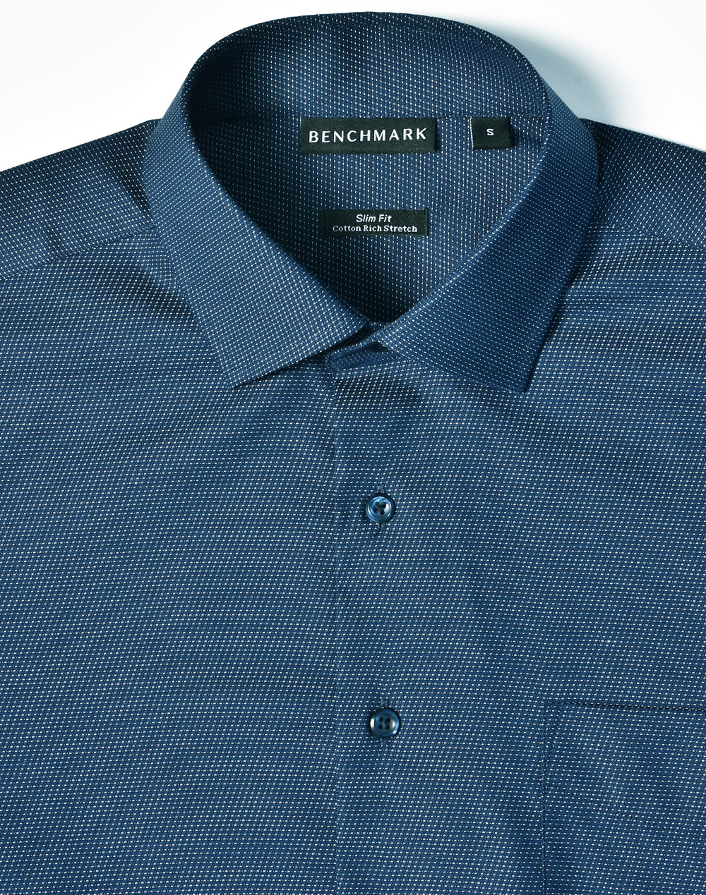 [M7400L] Men's Pin Dot Stretch L/S Shirt