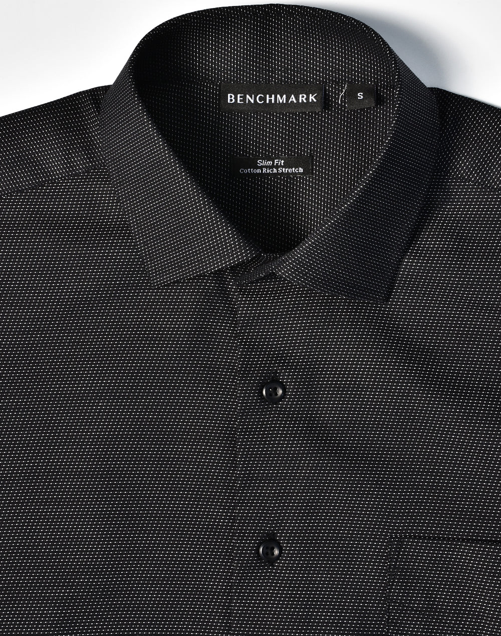 [M7400S] Men's Pin Dot Stretch S/S Shirt