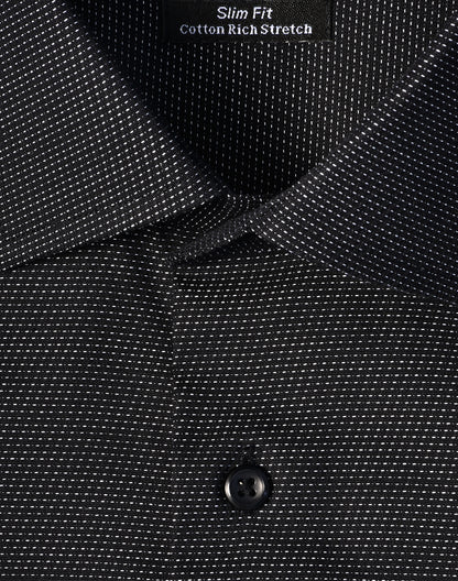 [M7400S] Men's Pin Dot Stretch S/S Shirt
