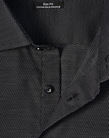 [M7400S] Men's Pin Dot Stretch S/S Shirt